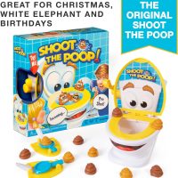Brybelly The Original Shoot The Poop - Funny Family Game - Fast and Frenzied Flushing Poop Game with Fun Sounds for Kids - Image 2