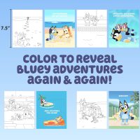 Horizon Group USA Bluey Aqua Art - Reusable Water Reveal Activity Pages With Water Pen for No-Mess Drawing and Coloring - Image 5