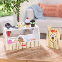 Melissa & Doug Wooden Scoop and Serve Ice Cream Counter (28 pcs) - Play Food and Accessories - Image 7