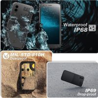 CAT S62 Rugged Cell Phone Unlocked (128GB, 4GB) 5.7" IP68 Waterproof Smartphone, 12MP Dual Camera, 4000mAh Battery, NFC, Fingerprint Unlock, Snapdragon 660 Nano Slot(Black) - Image 4