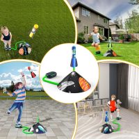 Toys Rocket Launcher for Kids - Launch up to 100 Ft, 8 Multi-Color Foam Rockets & Adjustable Launch Stand, Kids Outdoor Toys, Birthday Toys for Kids Boys Girls Age 3+ Years Old - Image 6