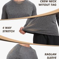 7 Pack Long Sleeve Shirts for Men - Quick Dry Moisture Wicking Sun Protection UV UPF T-Shirts for Fishing Workout Gym - Image 4