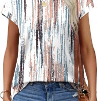 Alaroo Womens Summer Tops Short Sleeve Shirts Crew Neck Cute Trendy Tunic Blouses (S-3XL) - Image 3