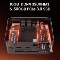 Beelink Mini PC, SER5 Pro 5825U AMD Ryzen 7 (Up to 4.5GHz) 16GB DDR4 500GB PCle 3.0 SSD Mini Desktop Computer, 2.5G LAN, Wifi6/BT5.2,HDMI/DP/Type-c/4K Triple Display Micro PC - Image 4