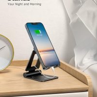 Nulaxy Dual Folding Cell Phone Stand, Fully Adjustable Foldable Desktop Phone Holder Cradle Dock Compatible with Phone 16 15 14 13 12 11 Pro Xs Xs Max Xr X 8, Nintendo Switch, All Phones - Image 3