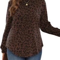 WIHOLL Sweatshirt for Women Crewneck Long Sleeve Shirts Curved Hem Lightweight Sweaters Fall Clothes 2025 - Image 4