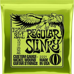Ernie Ball Regular Slinky Nickel Wound Electric Guitar Strings, 10-46 Gauge (P02221)