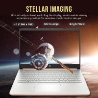 HP Stream 14" HD BrightView Laptop, Intel Celeron N4120, 16GB RAM, 416GB Storage (128GB eMMC + 288GB Docking Station Set), Intel UHD Graphics, 720p Camera, Wi-Fi, 1 Year Office 365, Win 11 S, Gold - Image 4
