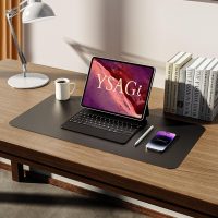 YSAGi Leather Desk Pad Protector, Office Desk Mat, Large Mouse Pad, Non-Slip PU Leather Desk Blotter, Laptop Desk Pad, Waterproof Desk Writing Pad for Office and Home (Black, 23.6" x 13.8") - Image 5