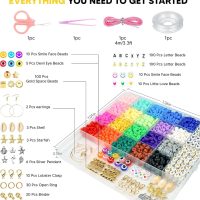 Dowsabel Clay Beads Bracelet Making Kit for Beginner, 5000 Pcs Preppy Polymer Clay Beads with Charms Kit for Jewelry Making, DIY Arts and Crafts Birthday Gifts Toys for Kids Age 6-13 - Image 5