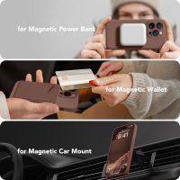 Magnetic for iPhone 13 Pro Max Case, Compatible with MagSafe, [Full Camera Protection][Screen Protector] Silicone Shockproof Protective Phone Case for iPhone 13 Pro Max 6.7", Brown - Image 5