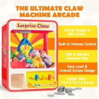 JOYIN Claw Machine Arcade Toy with LED Light & Adjustable Sound, Rechargable Dispenser Toys Mini Vending Machine for Kids - Perfect Christmas & Birthday Big Gifts for Kids, Ages 3+ - Image 6