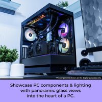 iBUYPOWER Y40 PRO Black Gaming PC Desktop Computer AMD Ryzen 9 7900X CPU, NVIDIA GeForce RTX 5070Ti 16GB GPU, 32GB DDR5 RGB 5200MHz RAM, 2TB NVMe SSD, Windows 11 Home, Keyboard, Mouse - Y40BA9N57T01 - Image 2