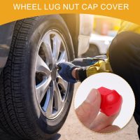 20 Pcs Wheel Lug Nut Bolt with Clip Rims Tire Nut Screws Dust Cap Cover Nut Protection Plastic Green/Red/Yellow/Blue/Purple 21mm - Image 3