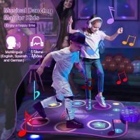 Flooyes Dance Mat Toys for 3-12 Year Old Kids, Electronic Dance Pad with Light-up 6-Button Wireless Bluetooth, Music Dance with 5 Game Modes, Birthday Toys Gifts for 3 4 5 6 7 8 9 10+ Year Old Girls - Image 3
