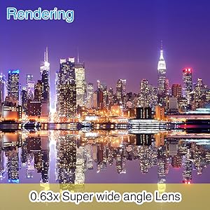 0.63x Super wide angle Lens