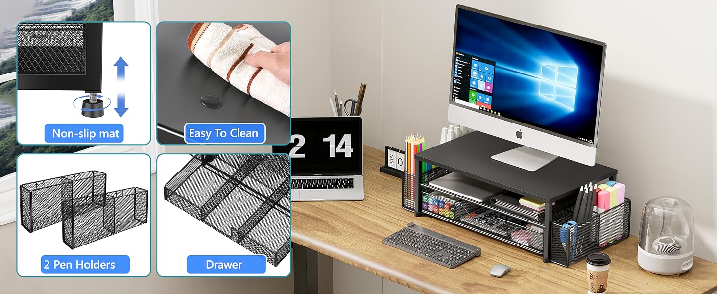monitor stand for desk organizers and accessories computer stand riser office organization  desktop 