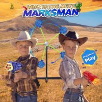 2-Player Shooting Game Toy,Foam Dart Toy Gun with Auto Reset Rotating Shooting Target,Ideal Gift for Kids Ages 4, 5, 6, 7, 8,9,10+ - Image 2