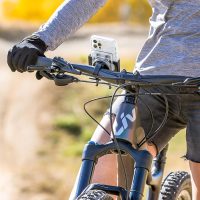Nite Ize Squeeze Rotating Smartphone Bar Mount - Bike Mount Phone Holder for Handlebars - Phone Holster Accessories - Rotating Phone Holder with Easy-to-Squeeze Levers - Translucent - Image 7