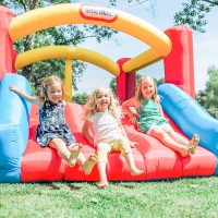 Little Tikes Jump 'n Slide Inflatable Bouncer Includes Heavy Duty Blower With GFCI, Stakes, Repair Patches, And Storage Bag, for Kids Ages 3-8 Years - Image 2