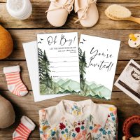 Baby Shower Invitations, Oh Boy! Let The Adventure Begin, 15 Double-Sided Fill In Invite Cards & 15 Envelopes, Gender Reveal, Baby Announcement Party Decorations And Supplies - A101 - Image 4