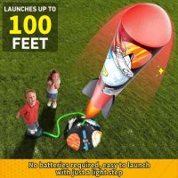 Toys Rocket Launcher for Kids - Launch up to 100 Ft, 8 Multi-Color Foam Rockets & Adjustable Launch Stand, Kids Outdoor Toys, Birthday Toys for Kids Boys Girls Age 3+ Years Old - Image 3
