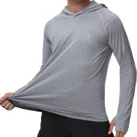 Roadbox Mens UPF 50+ Fishing Shirts, Long Sleeve UV Sun Hoodie, Hiking Running Swim Athletic Workout Shirt - Image 2