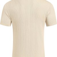 COOFANDY Men's Short Sleeve Knit Shirts Casual Button Down Polo Shirt Fashion Summer Beach Tops - Image 8