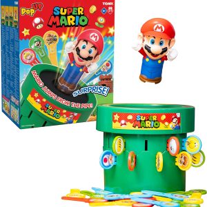 TOMY Pop Up Super Mario Board Game - Family and Preschool Kids Games for Family Game Night - Kids Activities and Super Mario Toys - Girls and Boys Games - 2-4 Players - Ages 4 Years and Up