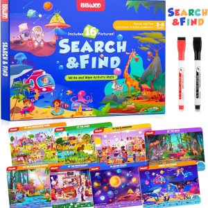 Search and Find Activity Books for Kids Ages 3-5, Toddler Travel Games Toys for Car Airplane, Road Trip Activities for Kids Games 4-8, Preschool Learning Activities, Educational Seek Birthday Gifts