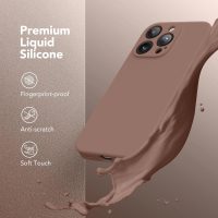 Magnetic for iPhone 13 Pro Max Case, Compatible with MagSafe, [Full Camera Protection][Screen Protector] Silicone Shockproof Protective Phone Case for iPhone 13 Pro Max 6.7", Brown - Image 2