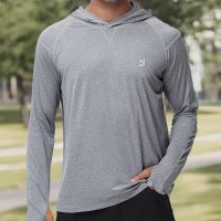 Roadbox Mens UPF 50+ Fishing Shirts, Long Sleeve UV Sun Hoodie, Hiking Running Swim Athletic Workout Shirt - Image 6