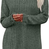 WIHOLL Long Sleeve Shirts for Women V Neck Tops Tunic Fall Winter Sweaters 2025 Clothes - Image 2
