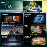 Hisense 55" Class U6 Series Best Value Mini-LED 4K UHD Smart Fire TV (55U65QF, 2025 Model) - QLED, Native 144Hz, HDR10+, Dolby Vision IQ, Dolby Atmos, Built-in Subwoofer, Game Mode Pro, Alexa Built In - Image 3