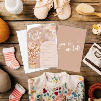 Baby Shower Invitation, 15 Brown Boho Floral & Bear Balloon Fill-In Invites With Envelopes, For Boys And Girls Baby Announcement, Gender Reveal Party Supplies & Decorations - A126 - Image 4