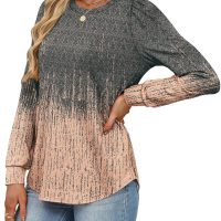 Alaroo Womens Long Sleeve Shirts 2025 Fall Tunic Tops Crewneck Blouses Print - Image 4
