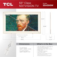 TCL 55-Inch Class NXTVISION Series QLED 4K UHD Google Smart TV Canvas Style Art Frame TV - QLED, 120hz, Matte Anti-Glare Screen, Free Bezel and Frame, Atmos, Free Art Included (55A300W, 2024 Model) - Image 3