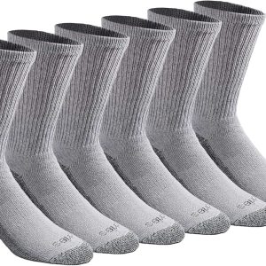 Dickies Men's Dri-Tech Original Moisture Control Crew Socks, Available in M-XXL (6, 12, 18 Pairs)