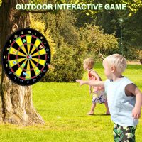 Large Dart Board for Kids, Kids Double-Sided Dart Board with Sticky Balls and Darts, Indoor/Outdoor Sport Fun Party Play Game Toys, Gifts for 3 4 5 6 7 8 9 10 11 12 Year Old Boys Girls - Image 6