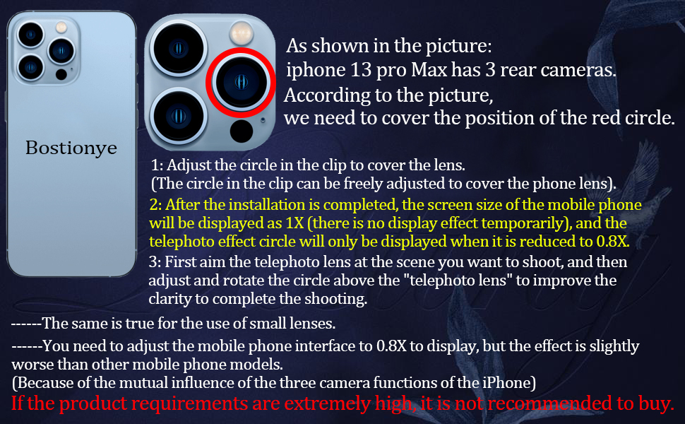 Instructions for using the camera lens of iphone 3