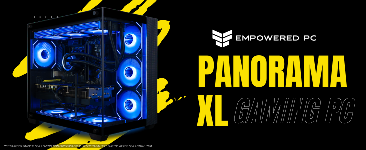 Empowered PC Panorama Gaming Tower frameless glass design