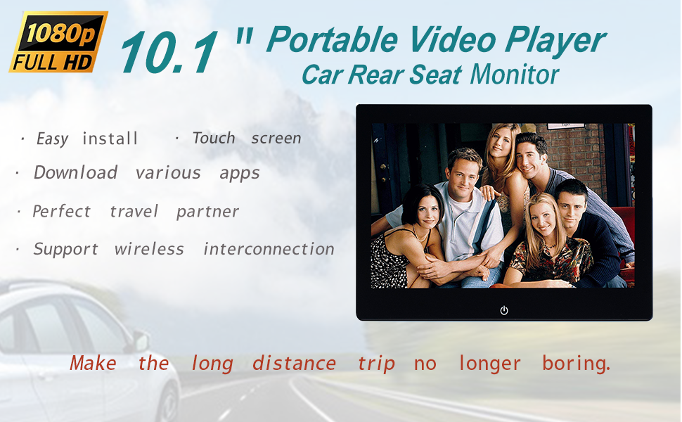 Ａｎｄｒｏｉｄ　１２　Ｃａｒ　ＴＶ，１０．１＂Ｈｅａｄｒｅｓｔ　Ｍｏｎｉｔｏｒ，Ｒｅａｒ　Ｓｅａｔ　Ｍｏｎｉｔｏｒ