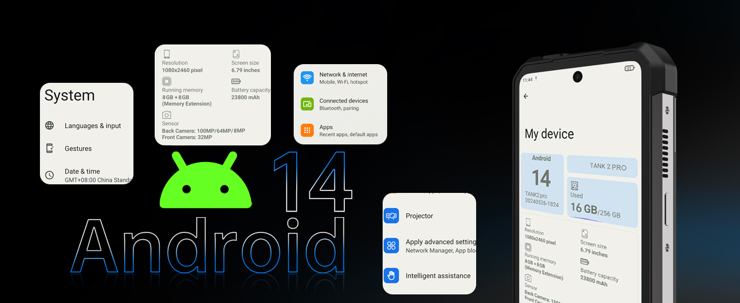 tank 2 pro phone android 14