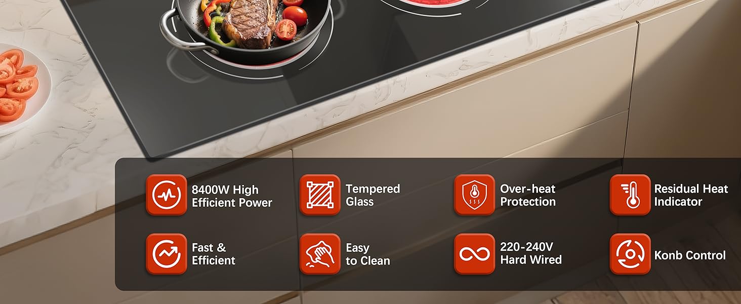 36 inch electric cooktop