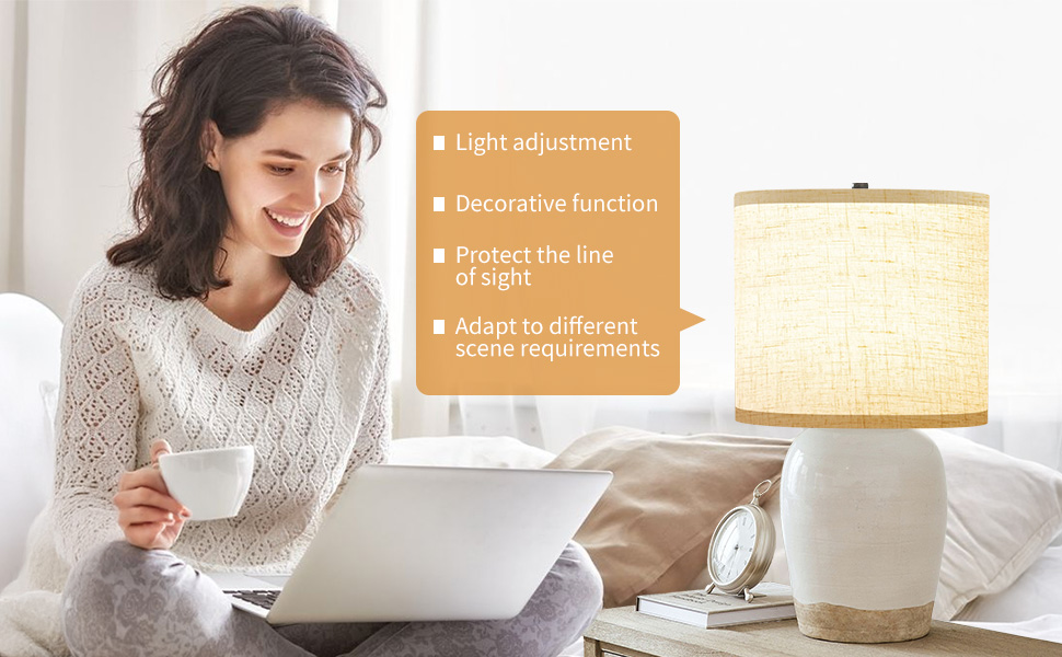 beige lampshade