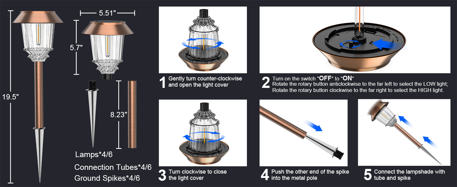 Solar powered outdoor lights