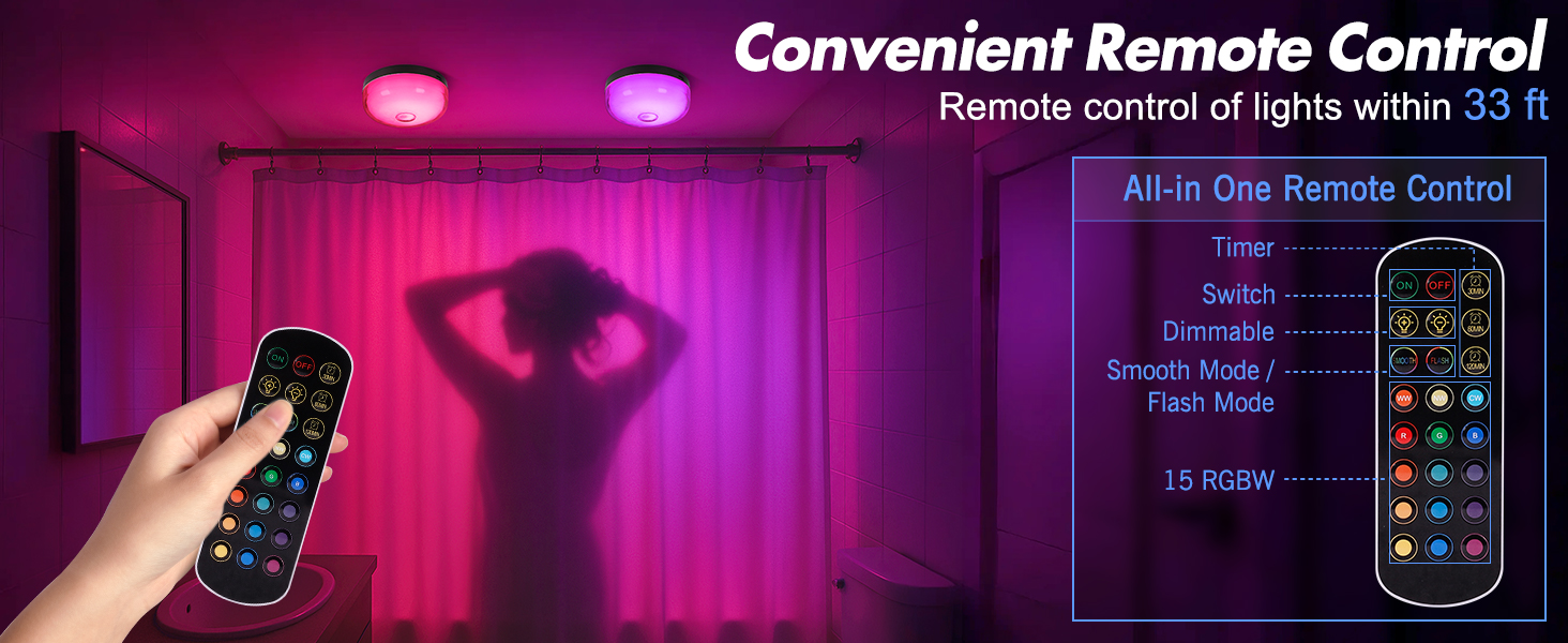 shower light remote control