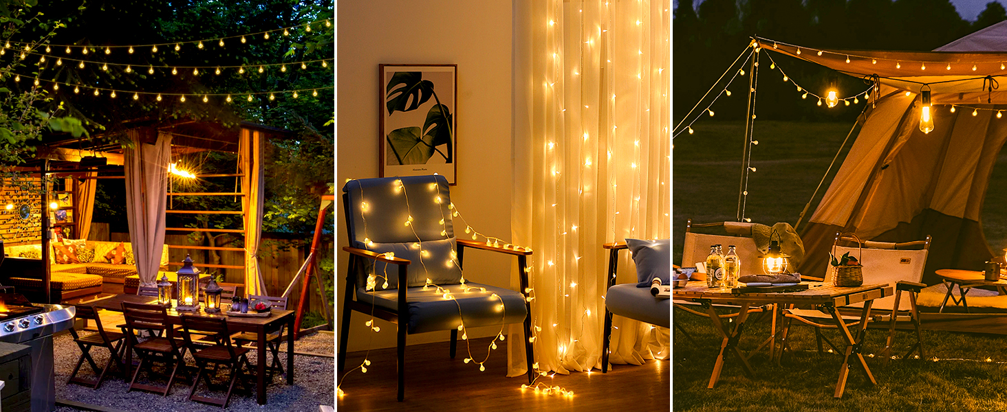 Plug in Crystal Globe String Lights