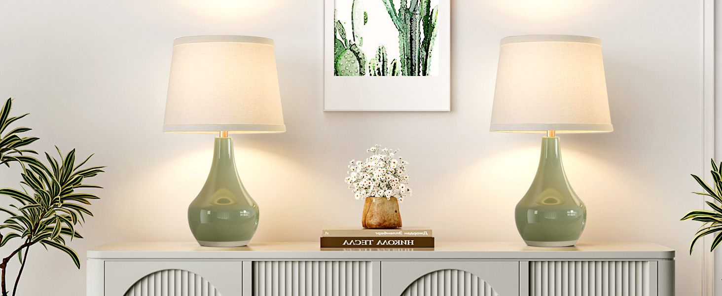 Ceramic lamps for console table &amp;amp; dresser