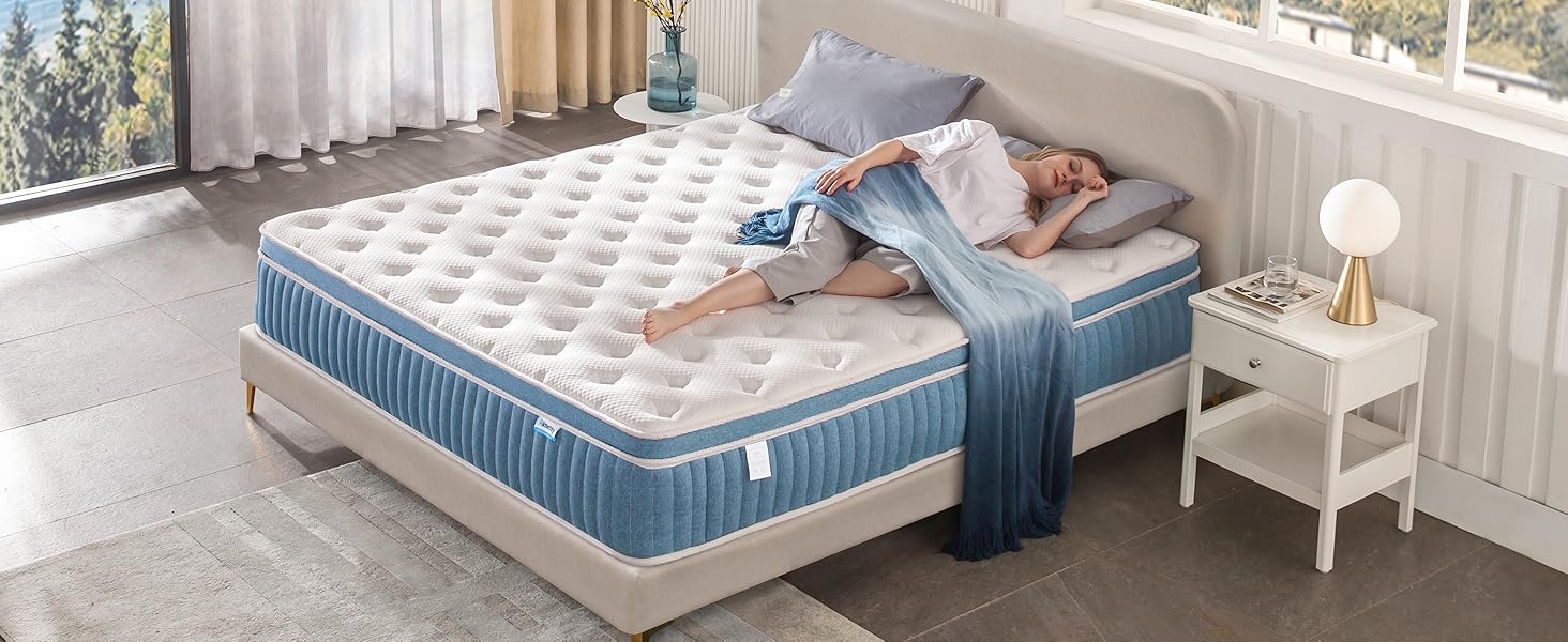 Medium Firm Memory Foam Mattress, Bed in a Box White